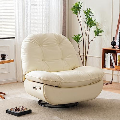 Oversized Electric Recliner Chair, 360 Swivel Rocking Glider Rocker for Adults Modern Ergonomic Lounge Chair Living Room with Phone Stand & Smart Voice Control Theater Seating