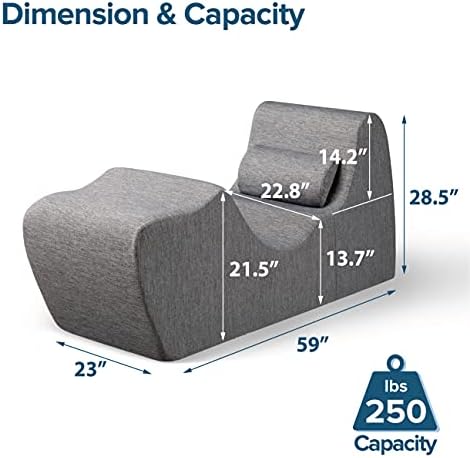 Zero Gravity Lounge Chair with Pressure-Relieving Foam Construction & Easy-Care Cover