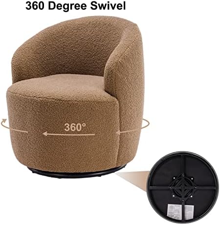 Modern Swivel Barrel Chair – Ergonomic, Cozy Lounge Seat for Living Room, Bedroom, Office & More