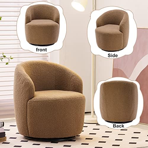 Modern Swivel Barrel Chair – Ergonomic, Cozy Lounge Seat for Living Room, Bedroom, Office & More