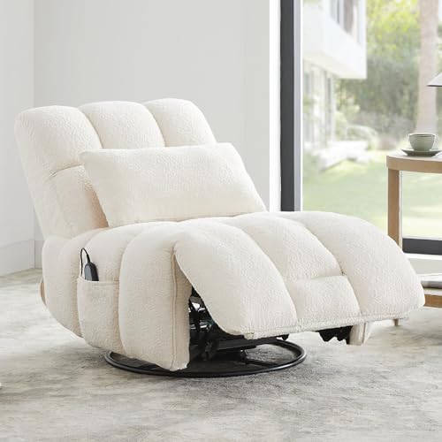 Ultimate Comfort Power Recliner Chair with Swivel & Gliding Function – Ergonomic Design with Adjustable Lumbar Support